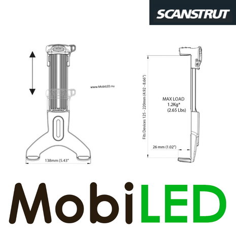 Scanstrut ROKK mini Tablethouder