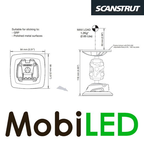 Scanstrut ROKK mini Base adhesive