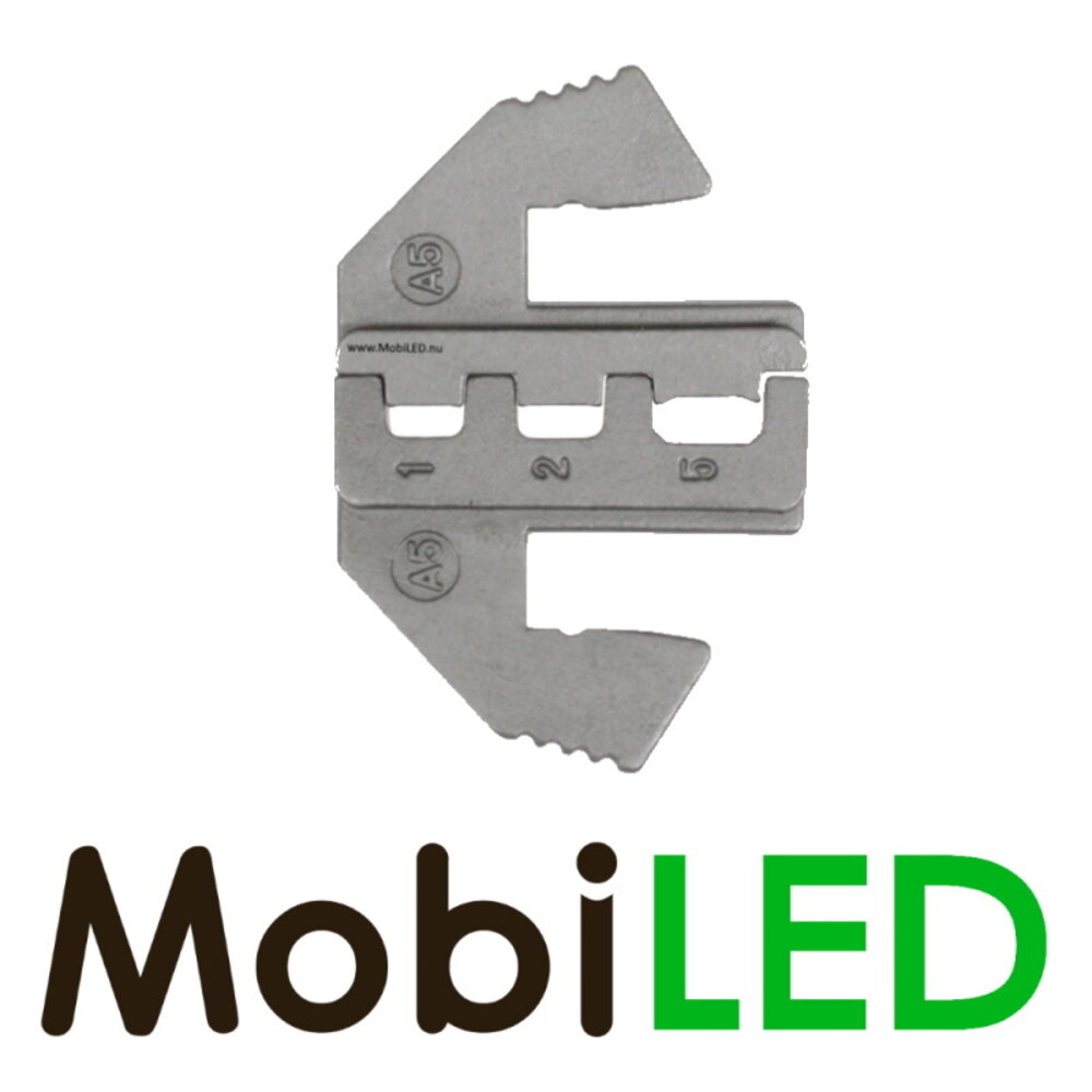 Matrijs voor rode, blauwe en gele krimpkousklemmen Matrijs voor rode, blauwe en gele krimpkousklemmen