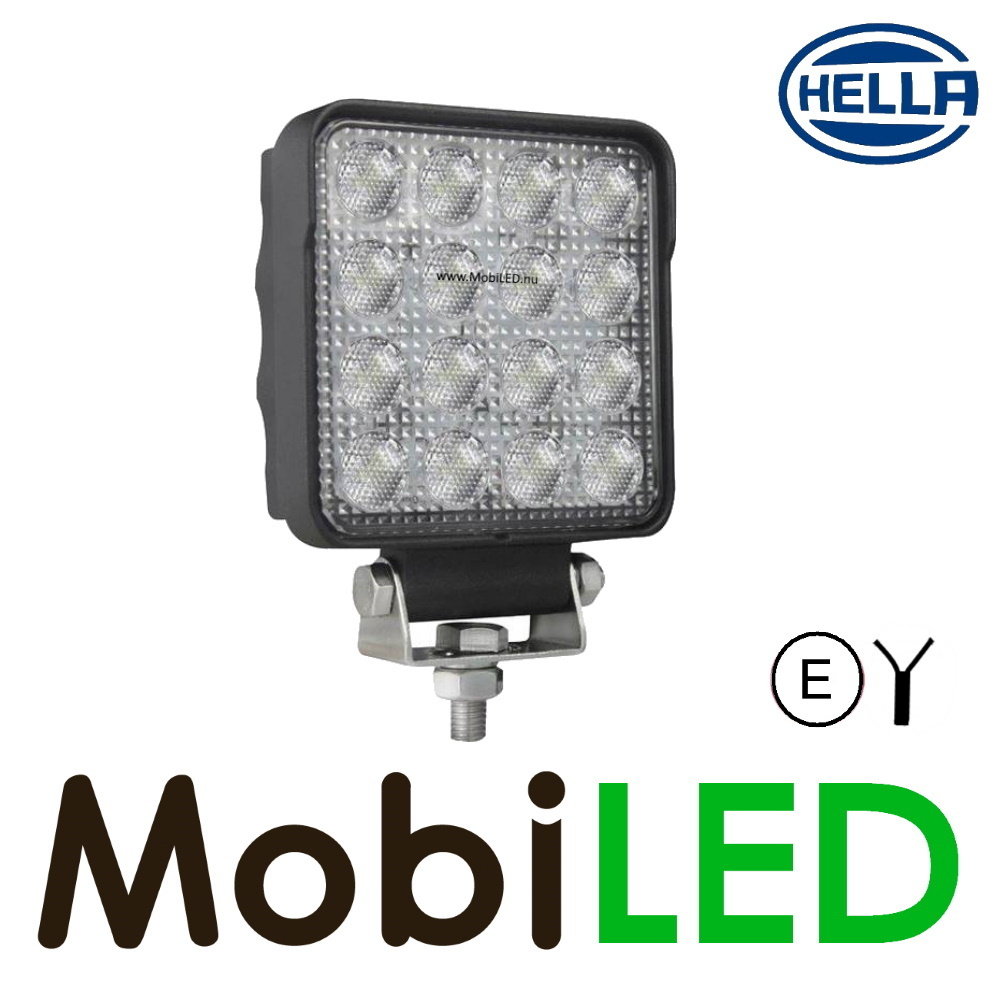 Hella Hella S2500 Lampe de travail 25W carrée E-marque