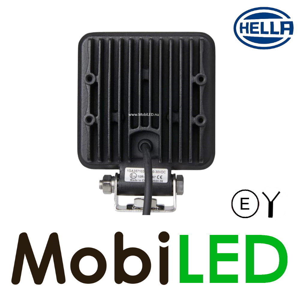 Hella Hella S1500 Werklamp 15W vierkant E-keur Hella Hella S1500 Werklamp 15W vierkant E-keur