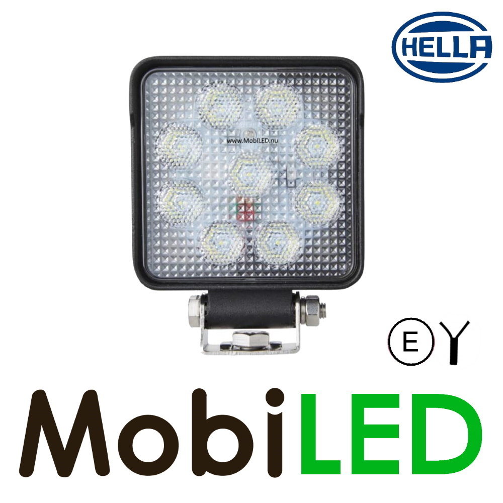 Hella Hella S1500 Lampe de travail 15W carrée E-marque