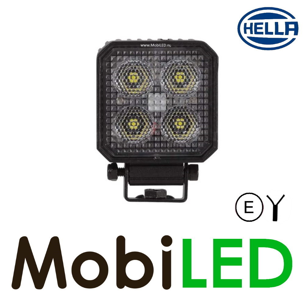 Hella Hella TS1700 Lampe de travail 24W carrée 3m cable E-marque