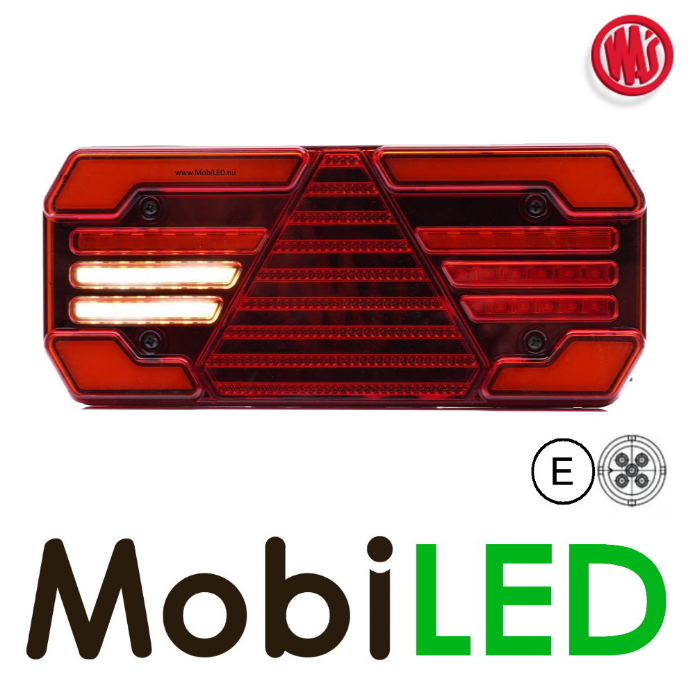 WAS Achterlicht 4 functies reflector rechts 12-24V E-keur WAS Achterlicht 4 functies reflector rechts 12-24V E-keur