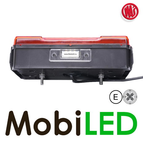 WAS Rear light 5 functions reflector right 12-24V E-mark