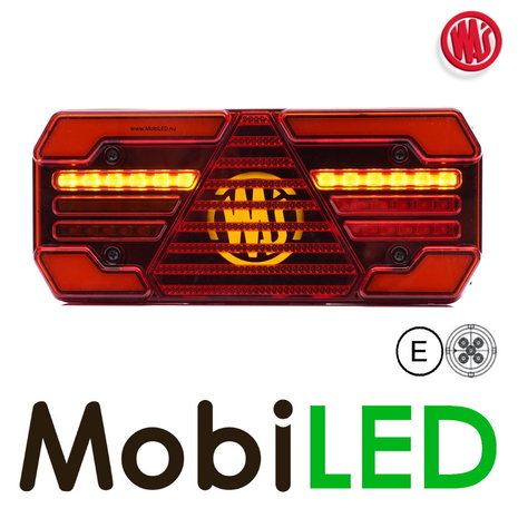 WAS Rear light 5 functions reflector left 12-24V E-mark