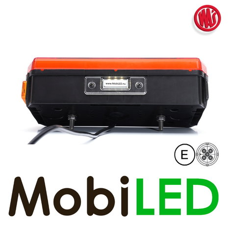 WAS WAS Achterlicht 4 functies met kentekenverlichting links 12-24V E-keur WAS WAS Achterlicht 4 functies met kentekenverlichting links 12-24V E-keur
