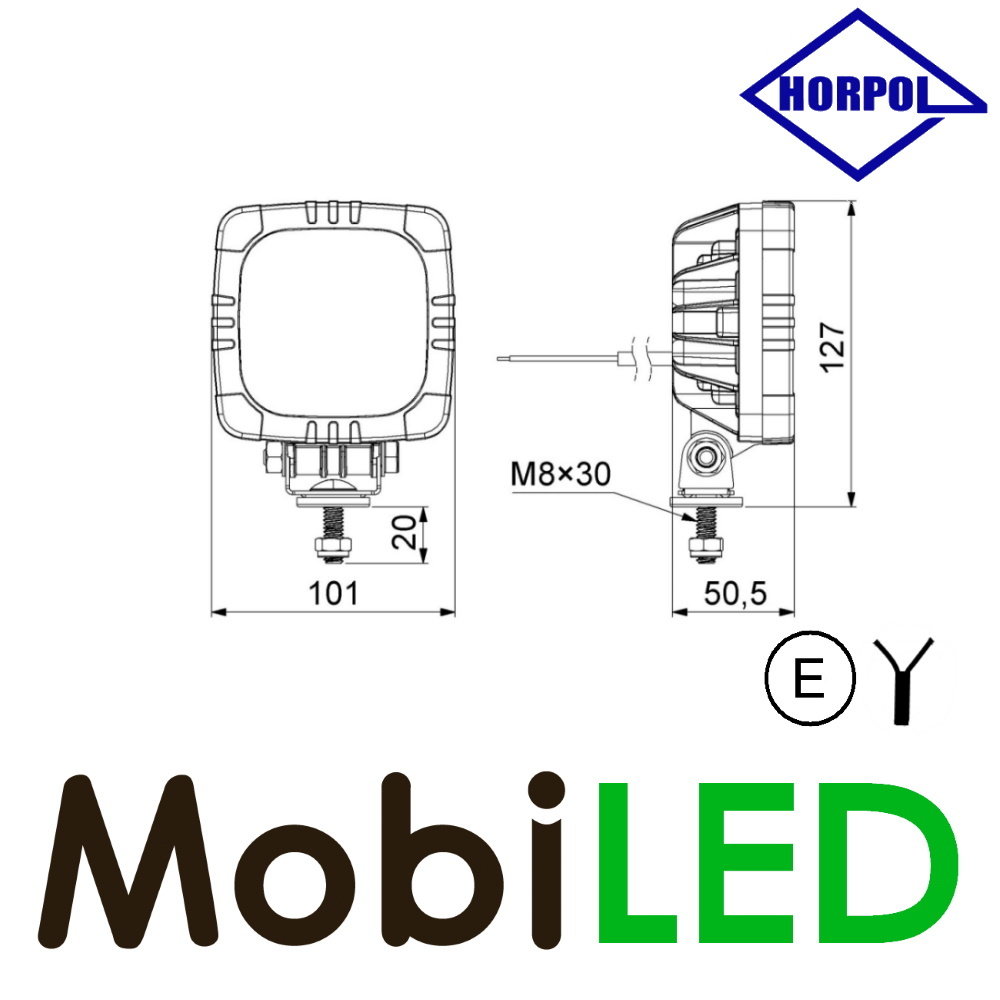 HORPOL Rear light 2 functions E-mark