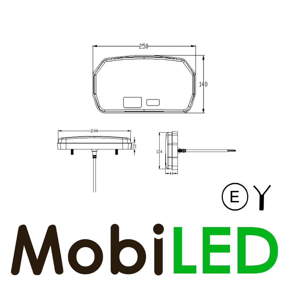 Achterlicht 5 functies reflector links E-keur Achterlicht 5 functies reflector links E-keur