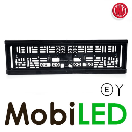 WAS WAS License plate holder with lighting 1 function E-mark