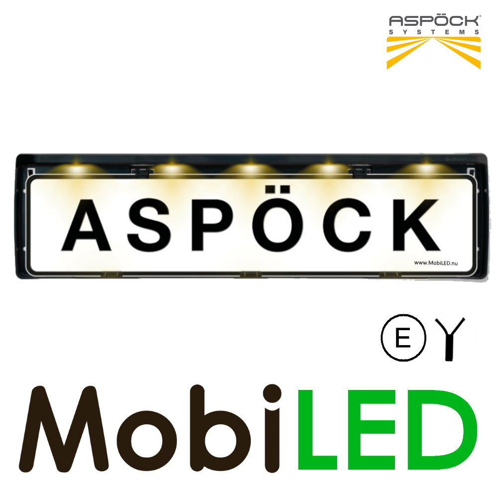 Aspöck License plate with lighting 1 function