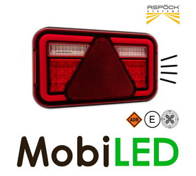 Aspöck MultiLed IV Achterlicht 5 functies bajonet NEON look ADR links Aspöck MultiLed IV Achterlicht 5 functies bajonet NEON look ADR links