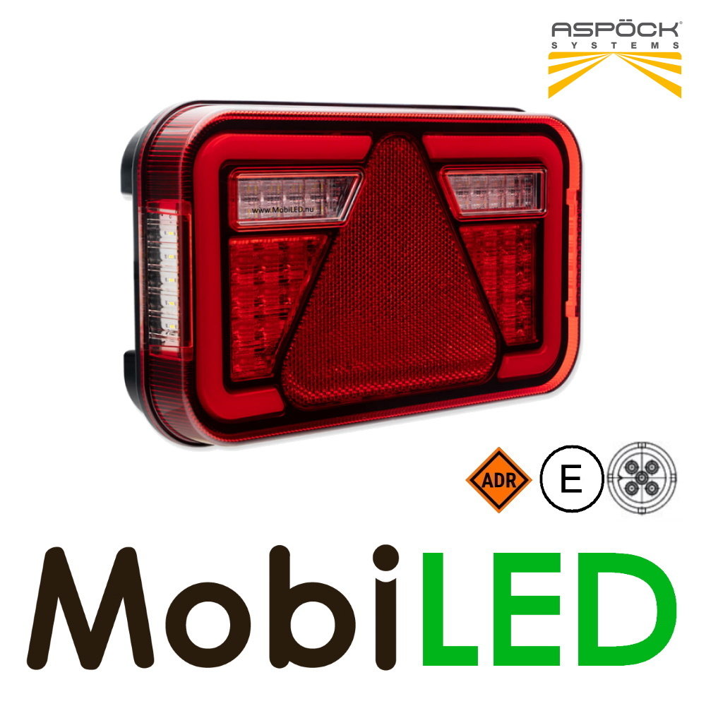 Aspöck Aspock MultiLed IV Rear light 5 functions reflector left 12-24V E-mark, 5 pin bayonet connector Aspöck Aspock MultiLed IV Rear light 5 functions reflector left 12-24V E-mark, 5 pin bayonet connector