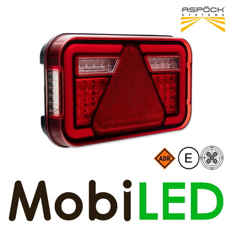 Aspöck Aspock MultiLed IV Achterlicht 5 functies reflector links 12-24V E-keur, 5-pins bajonet aansluiting Aspöck Aspock MultiLed IV Achterlicht 5 functies reflector links 12-24V E-keur, 5-pins bajonet aansluiting