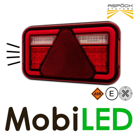 Aspöck MultiLed IV Achterlicht 5 functies reflector rechts 12-24V E-keur