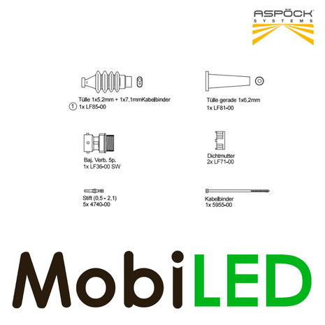 Aspöck Aspock 5 pins bajonet connector