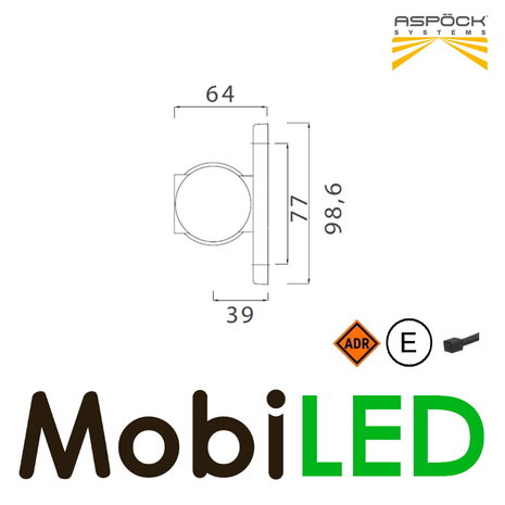 Aspöck Superpoint III modèle court universal E-mark rouge/ambre/blanc 12 volts Aspöck Superpoint III modèle court universal E-mark rouge/ambre/blanc 12 volts