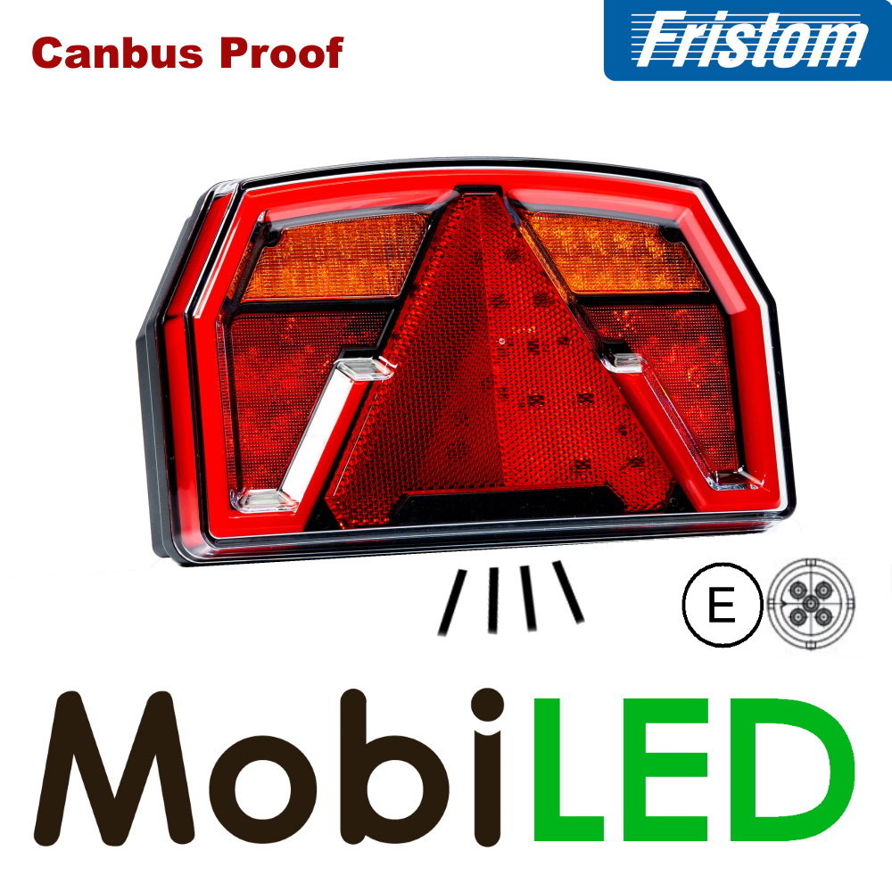Fristom Rear light 4 functions reflector universal bayonet 12V E-mark Fristom Rear light 4 functions reflector universal bayonet 12V E-mark