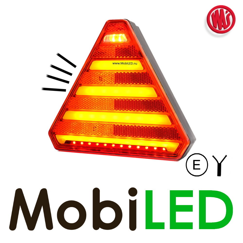 WAS Rear light 4 functions, reflector, license plate Right E-mark
