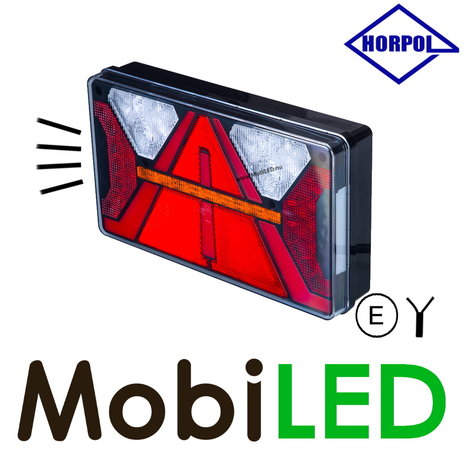 HORPOL Horpol Achterlicht met 5 functies, kentekenverlichting en reflector Rechts E-keur HORPOL Horpol Achterlicht met 5 functies, kentekenverlichting en reflector Rechts E-keur