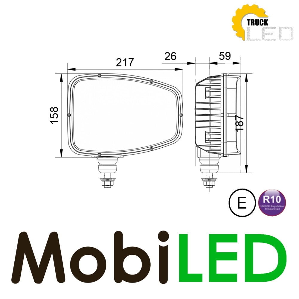 TruckLED Phare droit E-marque