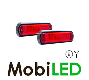 Contour lighting Red flat mounting 2 pieces