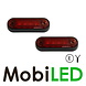 Contour verlichting rood platte montage 12-24 volt E-keur 2 stuks