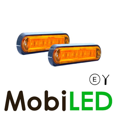 Contour lighting Amber flat mounting 12-24 volts E-mark Contour lighting Amber flat mounting 12-24 volts E-mark