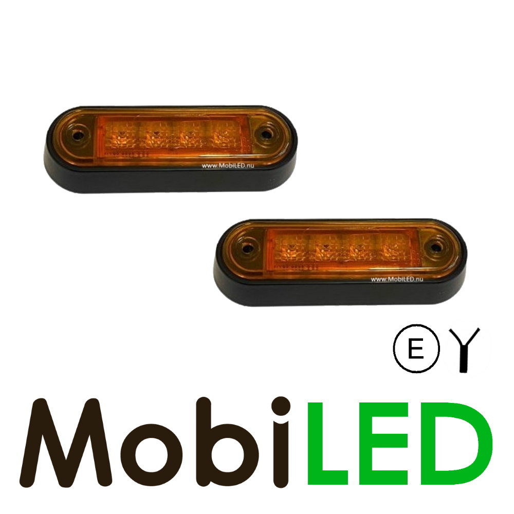 Éclairage de contour Ambre montage plat 12-24 volts E-mark