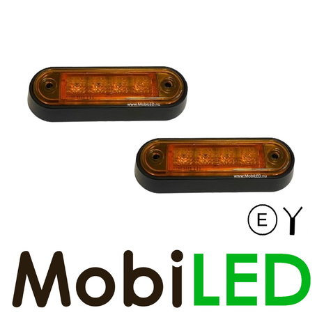 Contour lighting Amber flat mounting 12-24 volts E-mark Contour lighting Amber flat mounting 12-24 volts E-mark