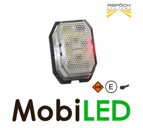 Aspöck Side marking block white/red