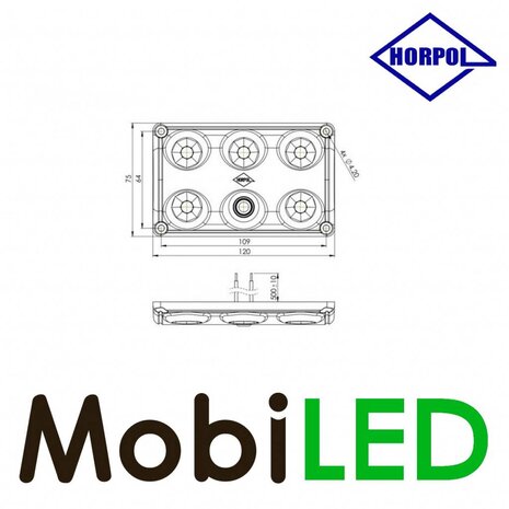 HORPOL Interior light red/white with switch 12-24 volts HORPOL Interior light red/white with switch 12-24 volts