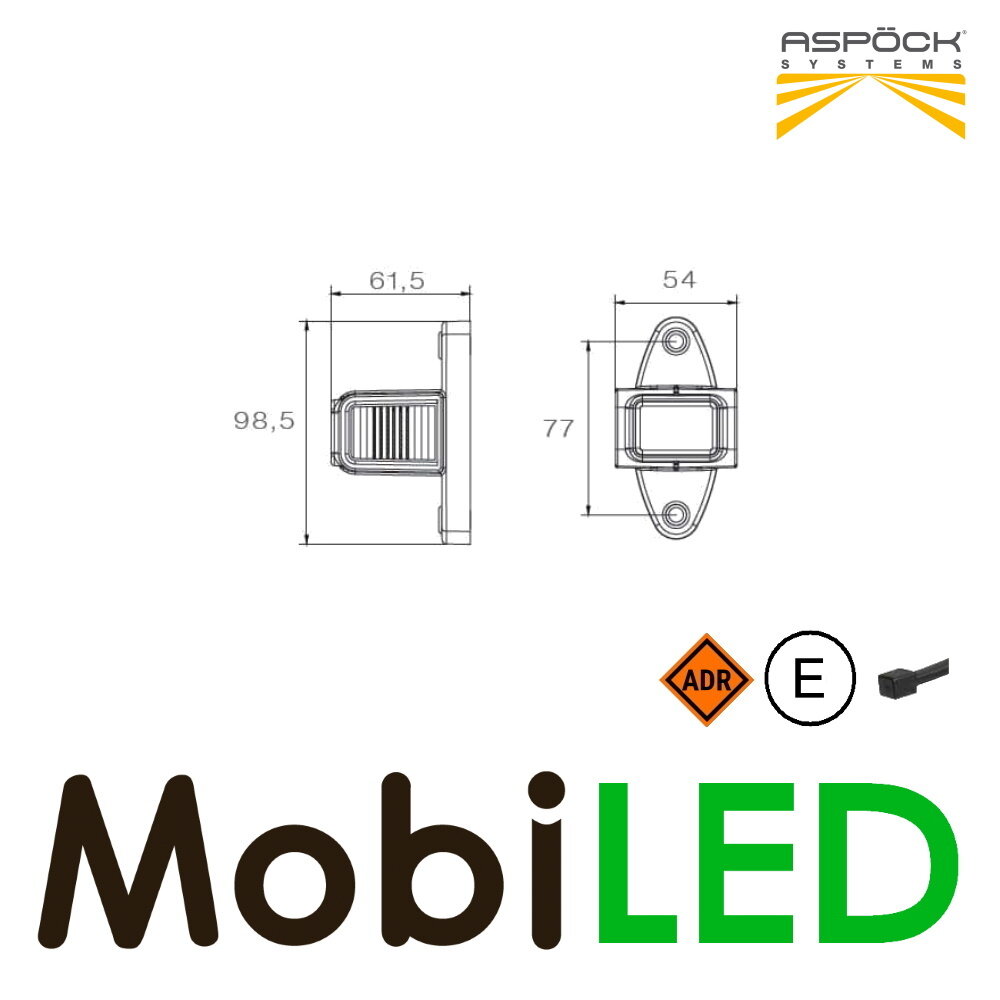 Aspöck Superpoint IV kort model Links E-keur rood/amber/wit 12-24 volt Aspöck Superpoint IV kort model Links E-keur rood/amber/wit 12-24 volt
