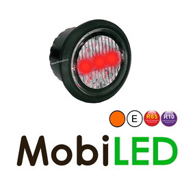 Inbouw flitser met positielicht amber/rood