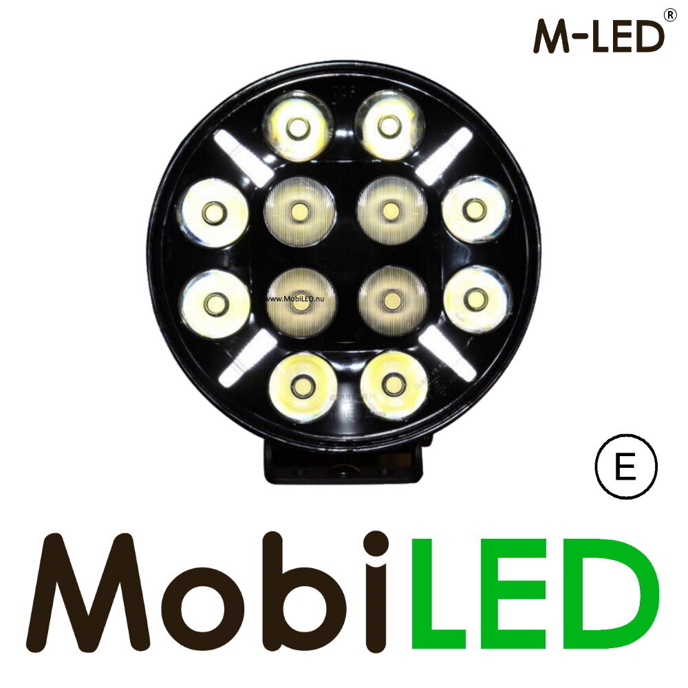 M-LED M-LED Spotlight 60W 7" Black with DRL E-mark