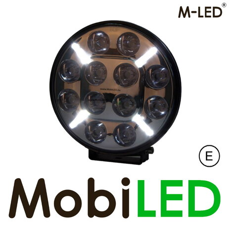 M-LED M-LED Projecteur 60W 7" Noir avec DRL E-mark