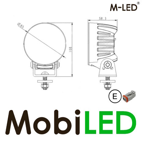 M-LED M-LED Werklamp 40W rond E-keur