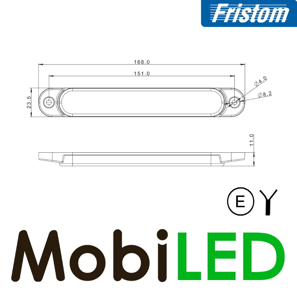 Fristom Fristom zijmarkering langwerpig midden amber Fristom Fristom zijmarkering langwerpig midden amber