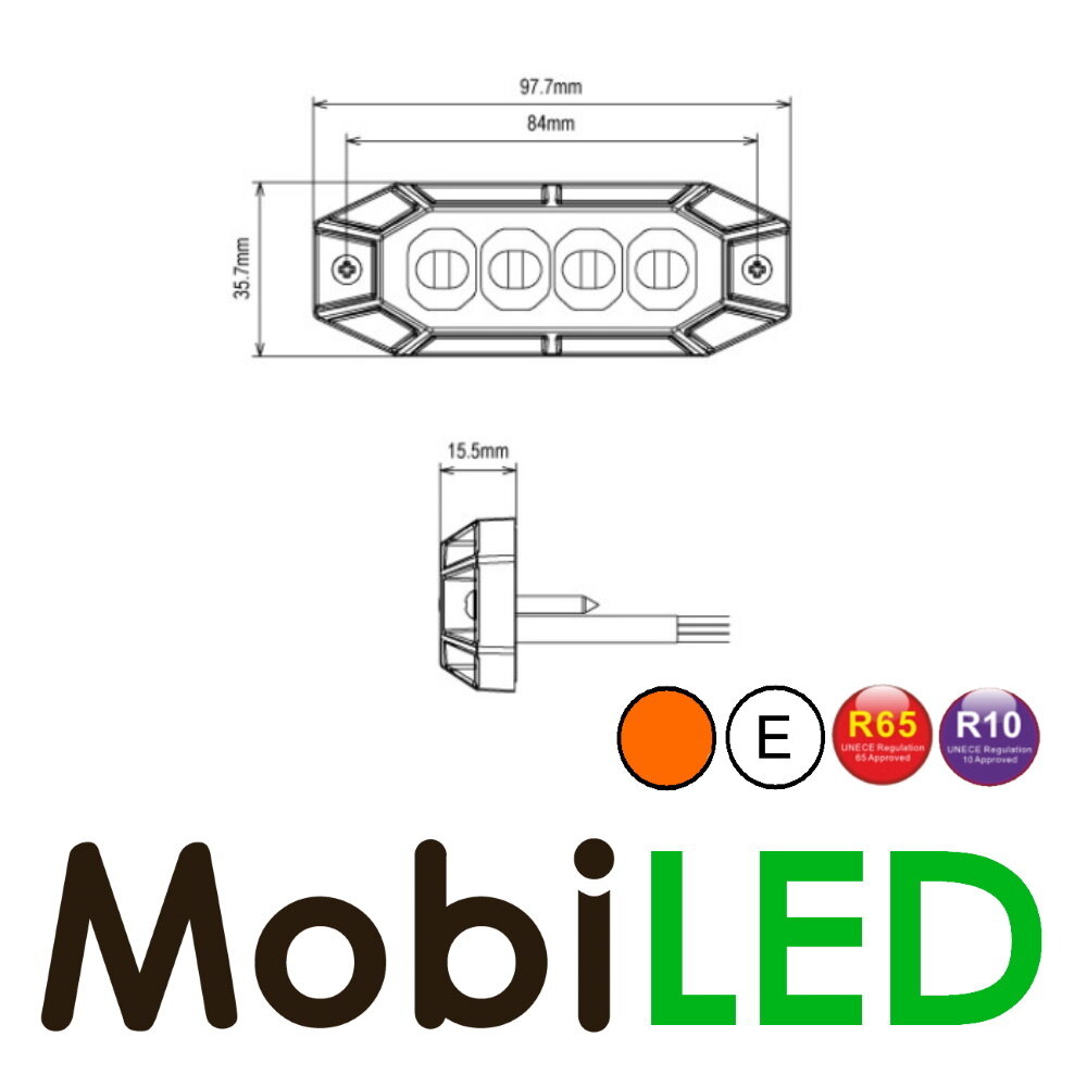 Flitser compact 8 leds Flitser compact 8 leds