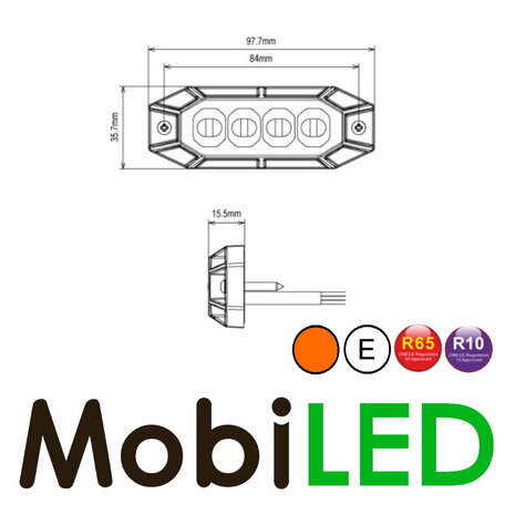 Flitser compact 8 leds Flitser compact 8 leds