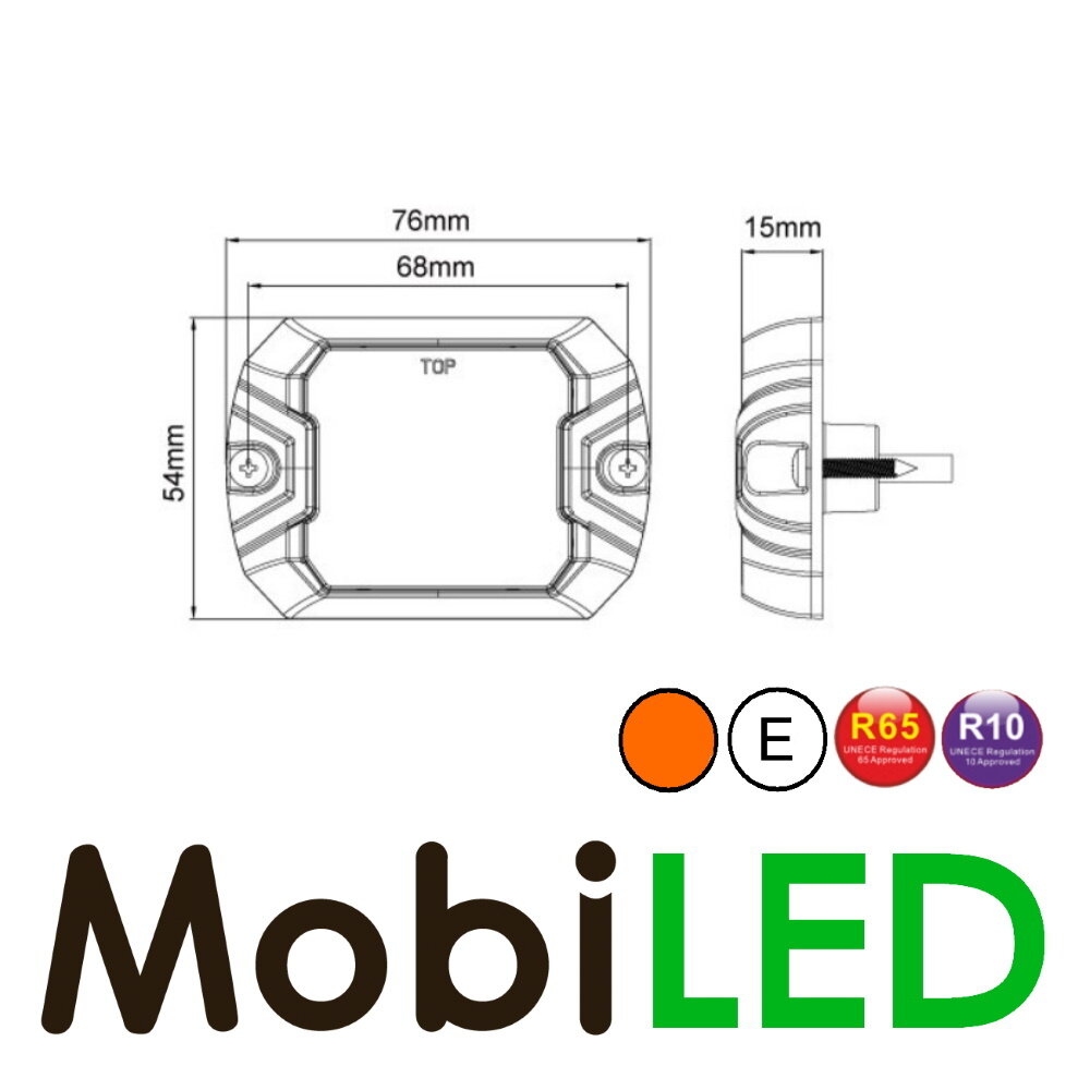Flitser compact 4 leds E-keur Flitser compact 4 leds E-keur