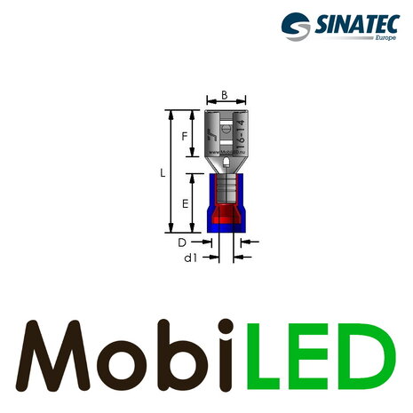Sinatec 25x PVC Kabelschoen vrouw deels geïsoleerd 6mm² geel