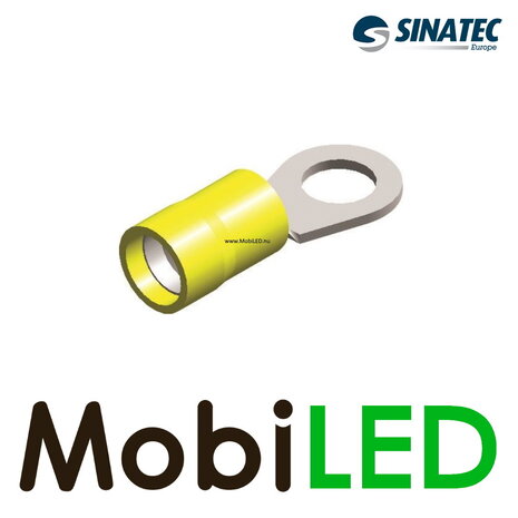 Sinatec 25x PVC Cosse de câble semi isolée anneau 6 mm² jaune Sinatec 25x PVC Cosse de câble semi isolée anneau 6 mm² jaune