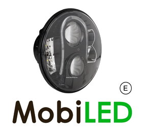 Headlight round 7 inches black