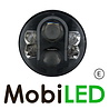Koplamp rond 7 inch Zwart E-keur