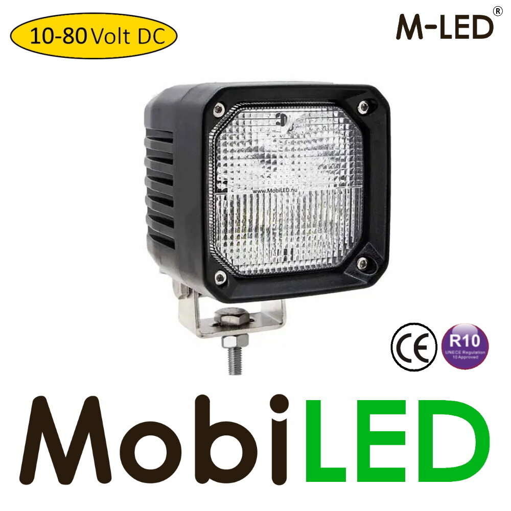 M-LED M-LED Work light 10-80V DC 40W square E-mark M-LED M-LED Work light 10-80V DC 40W square E-mark