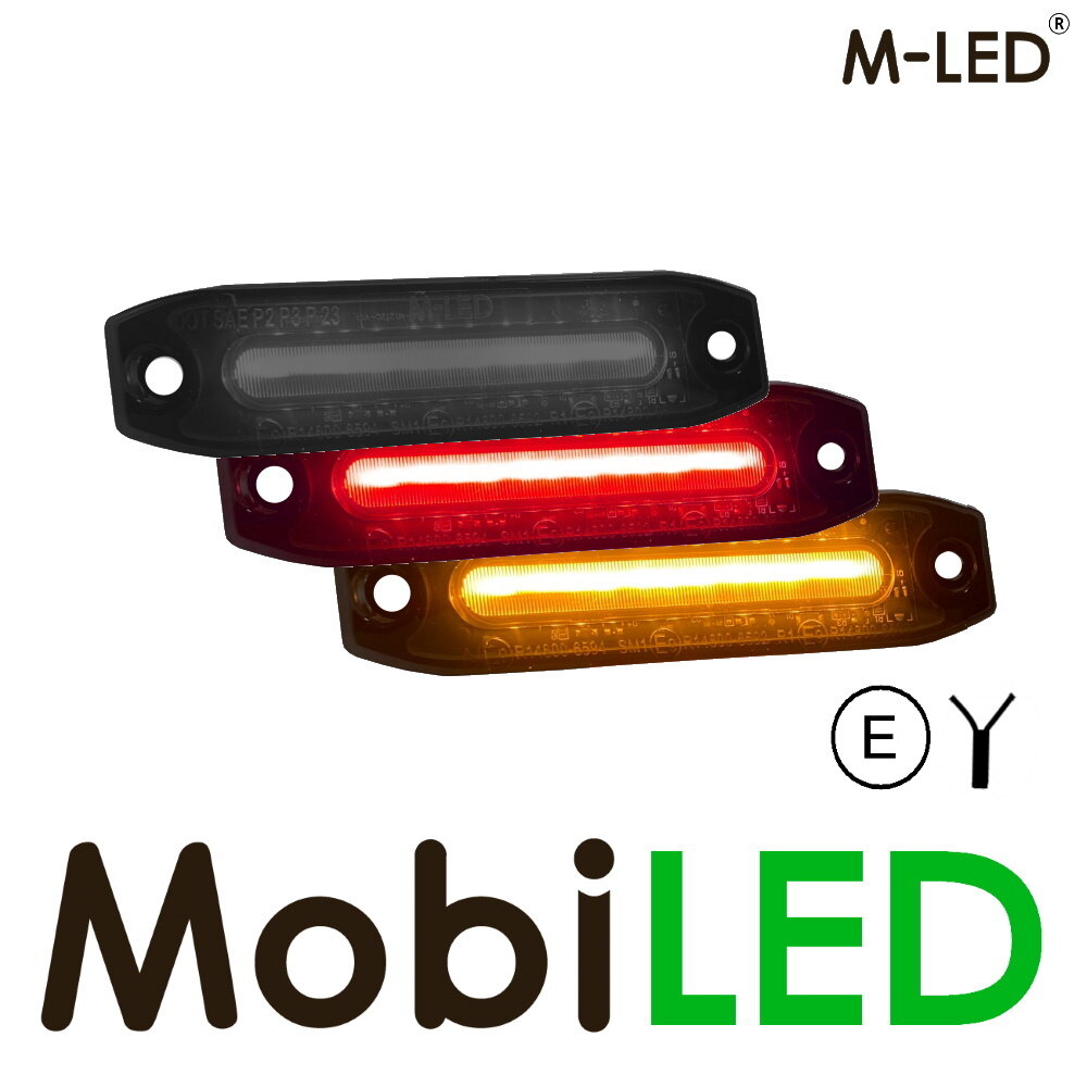 M-LED M-LED Dual color Red - Amber dark look E-mark