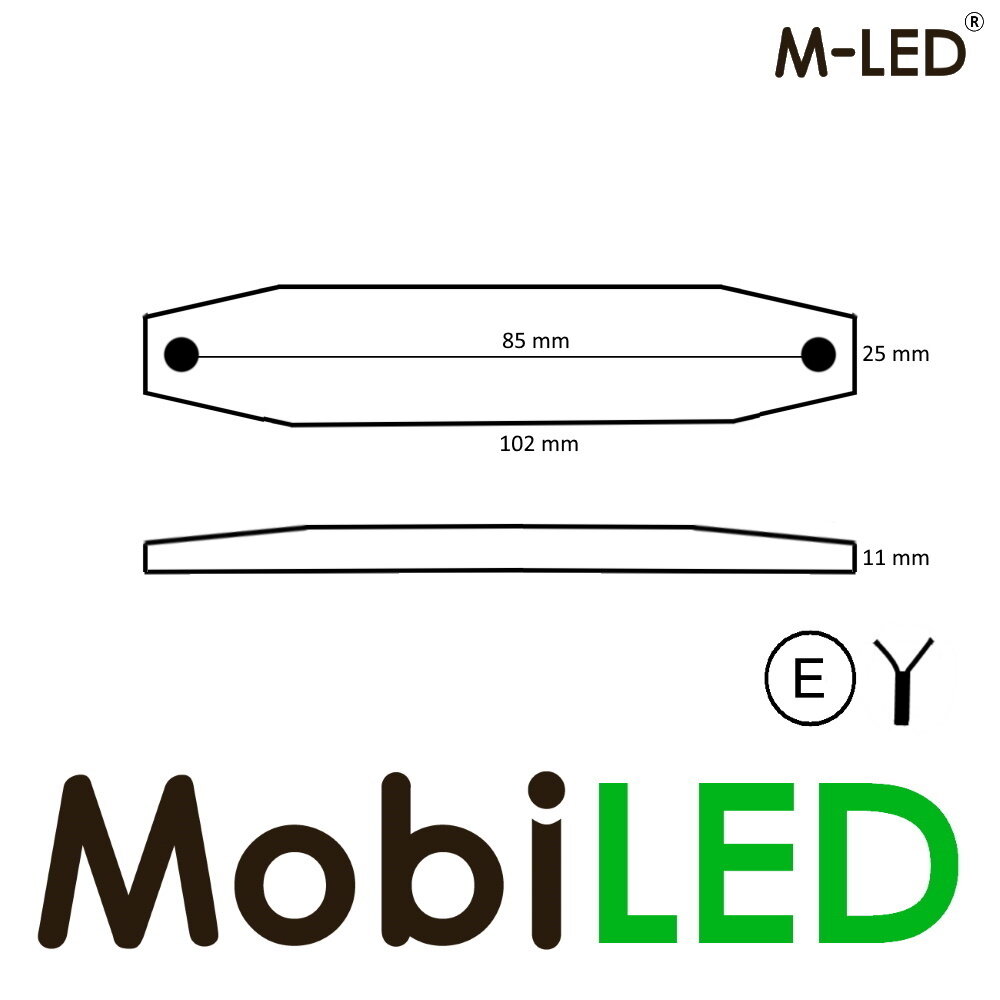 M-LED M-LED Dual color Rood - Amber dark look E-keur M-LED M-LED Dual color Rood - Amber dark look E-keur