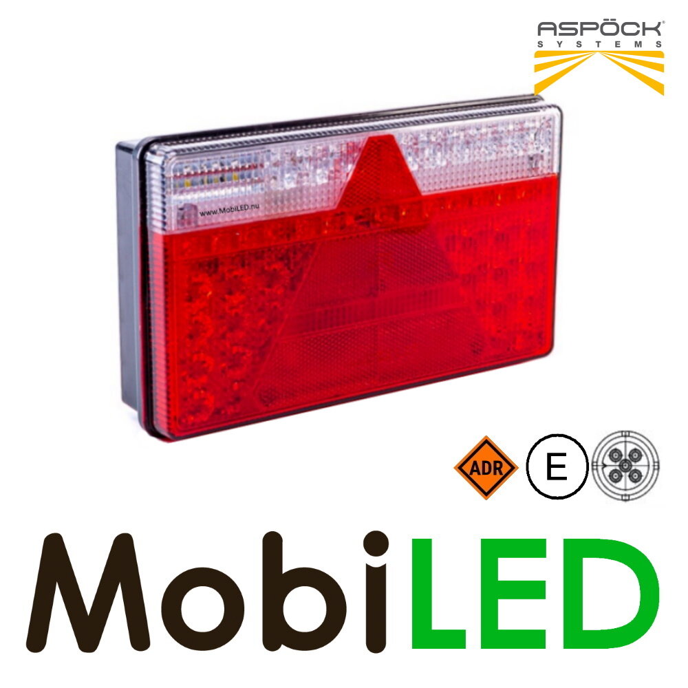 Aspöck Aspock MultiLed II Feu arrière 4 fonctions réflecteur gauche 12-24V E-marque Aspöck Aspock MultiLed II Feu arrière 4 fonctions réflecteur gauche 12-24V E-marque
