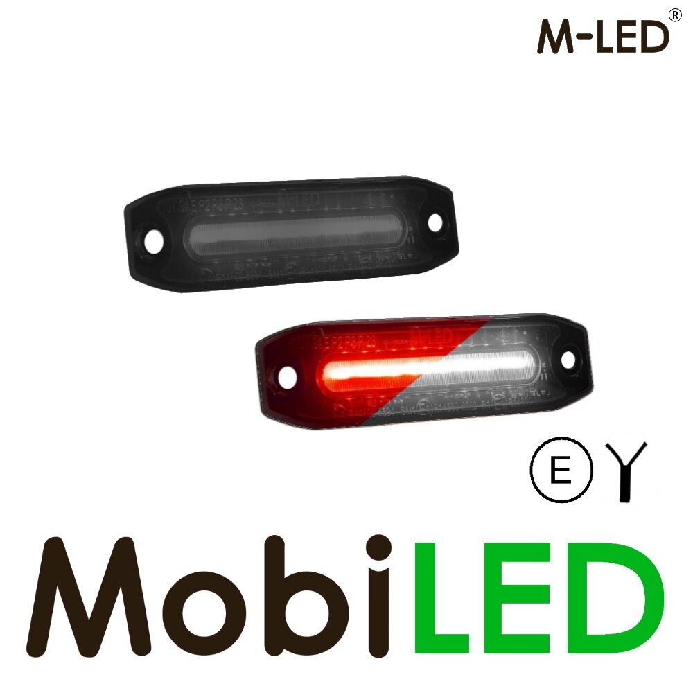 M-LED M-LED Dual color Red - White  dark look small E-mark M-LED M-LED Dual color Red - White  dark look small E-mark